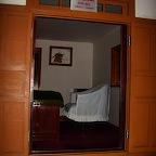 HQ for Kim Il Song during the Korean War with US, make note of the hole in the wall from a granade, incomming just minutes after KIS had been seated there...