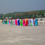 Korean Women on the way to the KIS memorial in thair traditional costumes...