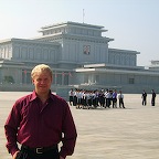 Me outside the Memorial of Kim Il Song