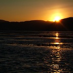 Sunset from the boat in Inle Lake 2