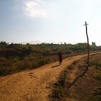 Monk on his way, close to Inle Lake