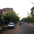 The street outside my excellent hotel in Yangon