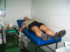 Donating blood in Phnom Penh