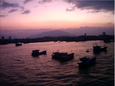 Eveningmood over the fishingboats